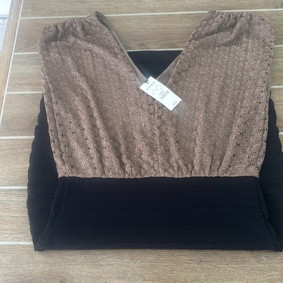 Elegant Black and Brown Women's Dress - Picture 6 of 7